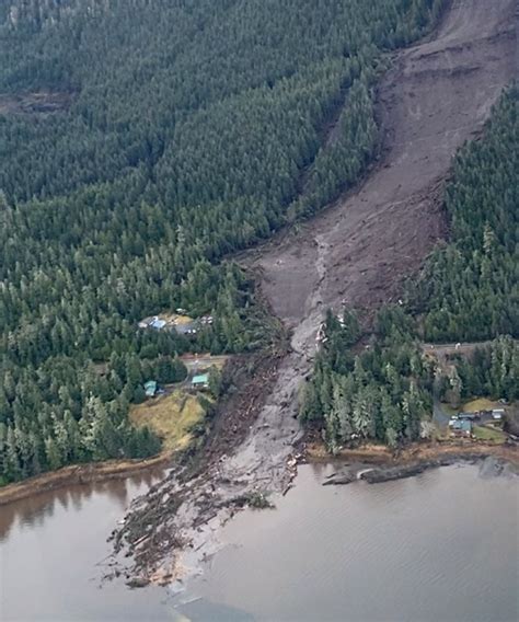 3 dead, 3 missing after landslide slams into Alaska fishing town